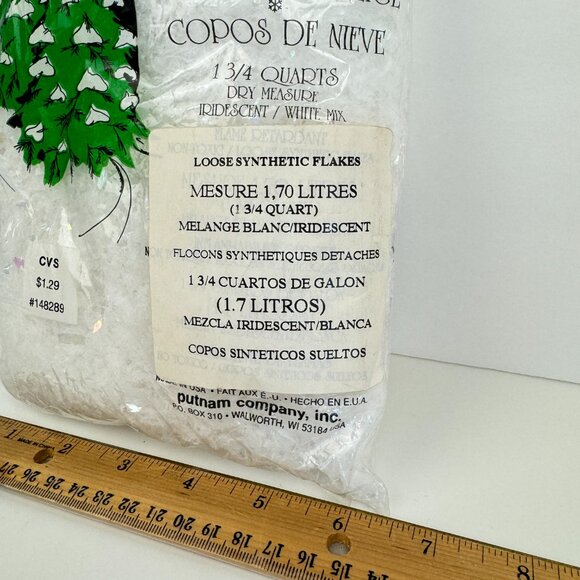 Vtg Bag Soft Snow Iridescent White Mix Putnam Company Made in USA CVS READ - Picture 4 of 9